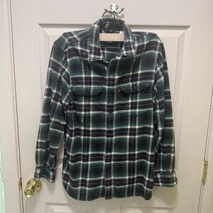 Levi's Green and Pink Plaid Shirt